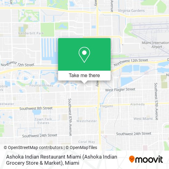 Ashoka Indian Restaurant Miami (Ashoka Indian Grocery Store & Market) map