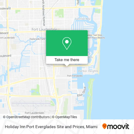 Holiday Inn Port Everglades Site and Prices map