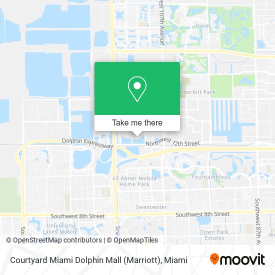Courtyard Miami Dolphin Mall (Marriott) map