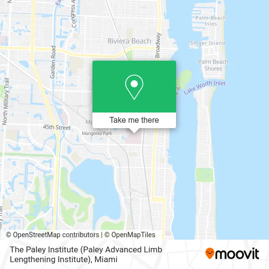 Mapa de The Paley Institute (Paley Advanced Limb Lengthening Institute)