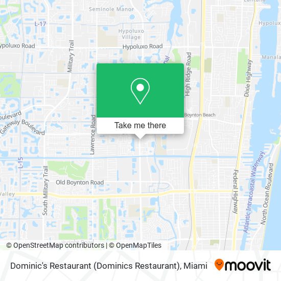 Mapa de Dominic's Restaurant (Dominics Restaurant)