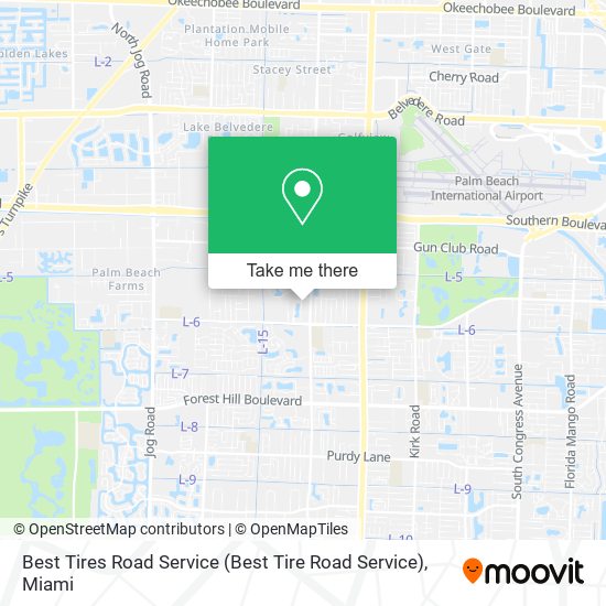 Mapa de Best Tires Road Service