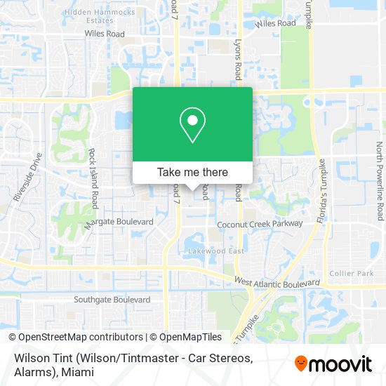 Wilson Tint (Wilson / Tintmaster - Car Stereos, Alarms) map