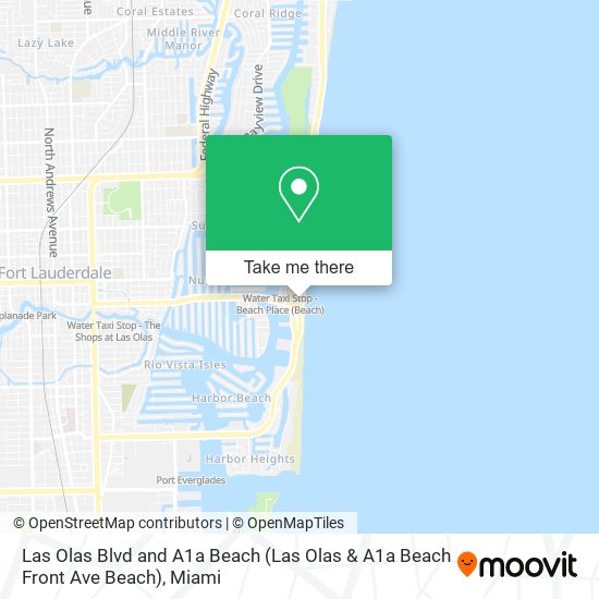 Las Olas Blvd and A1a Beach (Las Olas & A1a Beach Front Ave Beach) map