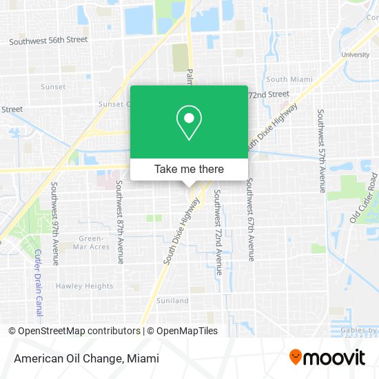 Mapa de American Oil Change