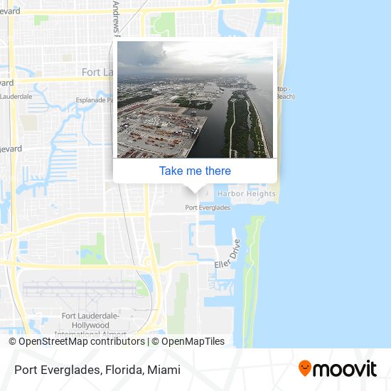 Port Everglades, Florida map