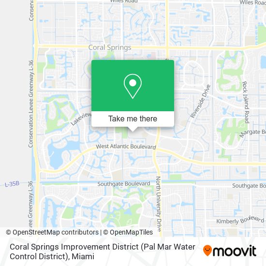 Mapa de Coral Springs Improvement District (Pal Mar Water Control District)