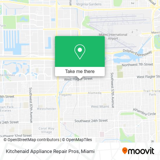 Mapa de Kitchenaid Appliance Repair Pros