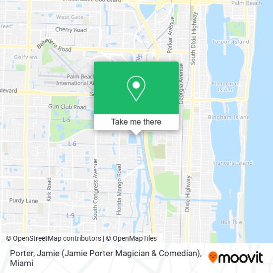 Porter, Jamie (Jamie Porter Magician & Comedian) map