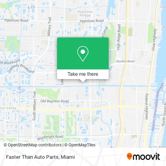 Faster Than Auto Parts map