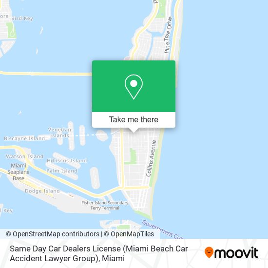 Same Day Car Dealers License (Miami Beach Car Accident Lawyer Group) map