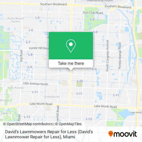 David's Lawnmowers Repair for Less map