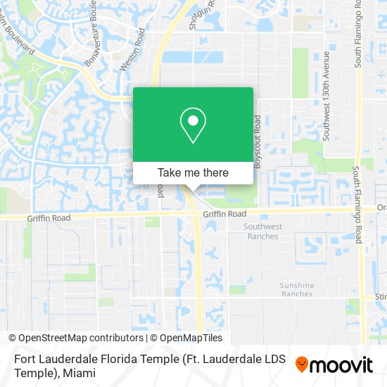 Mapa de Fort Lauderdale Florida Temple (Ft. Lauderdale LDS Temple)