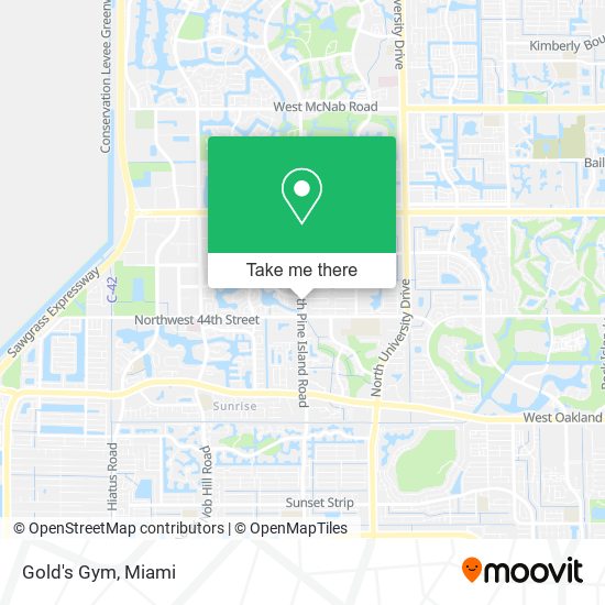 Gold's Gym map