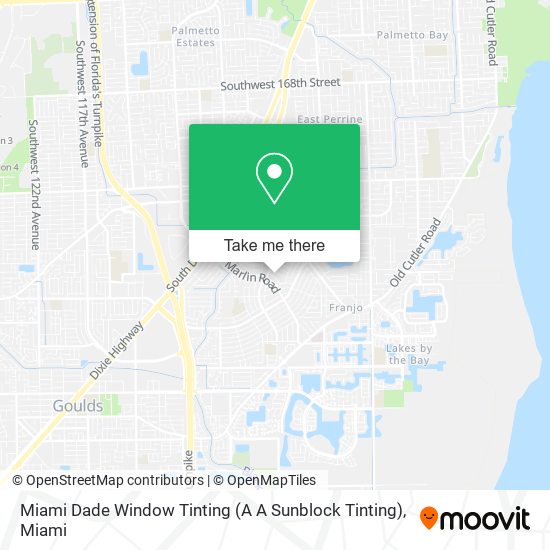 Mapa de Miami Dade Window Tinting (A A Sunblock Tinting)