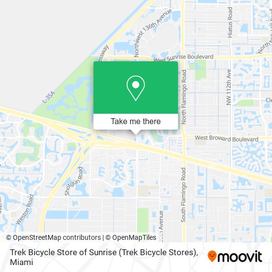 Mapa de Trek Bicycle Store of Sunrise (Trek Bicycle Stores)