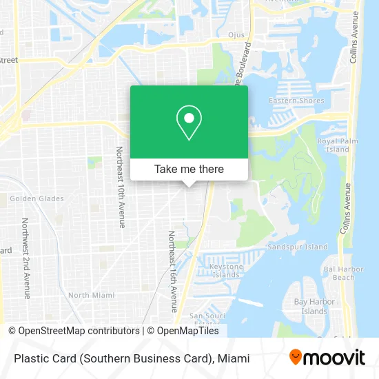 Plastic Card (Southern Business Card) map