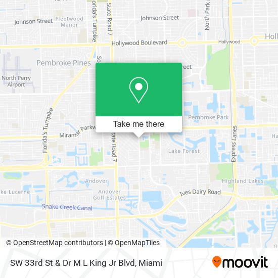 Mapa de SW 33rd St & Dr M L King Jr Blvd