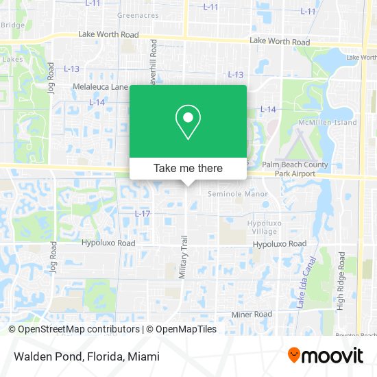 Mapa de Walden Pond, Florida