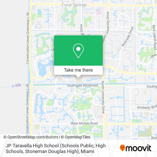 JP Taravella High School (Schools Public, High Schools, Stoneman Douglas High) map