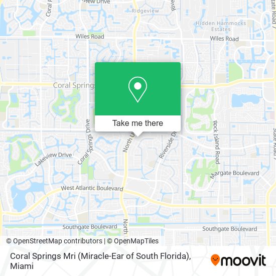 Mapa de Coral Springs Mri (Miracle-Ear of South Florida)