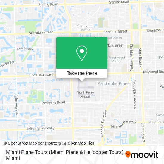 Mapa de Miami Plane Tours