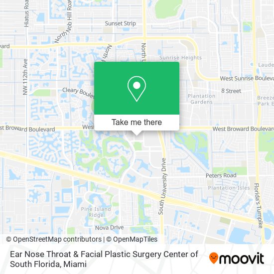 Ear Nose Throat & Facial Plastic Surgery Center of South Florida map