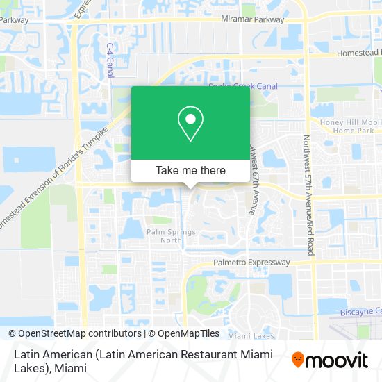 Mapa de Latin American (Latin American Restaurant Miami Lakes)