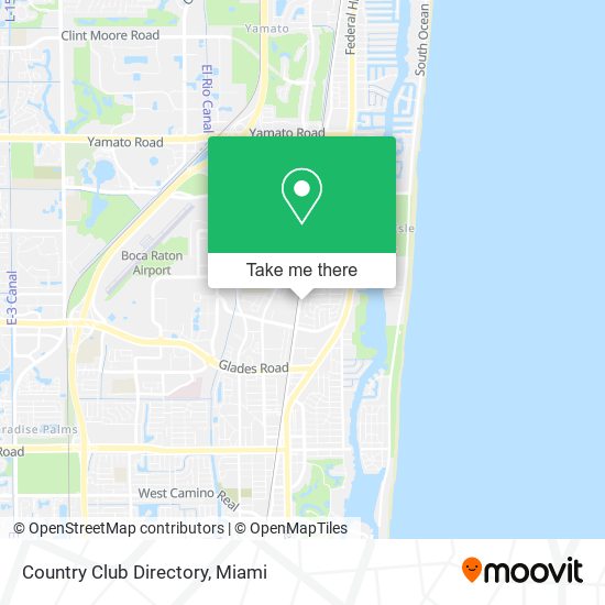 Country Club Directory map