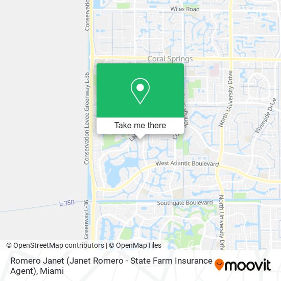 Mapa de Romero Janet (Janet Romero - State Farm Insurance Agent)