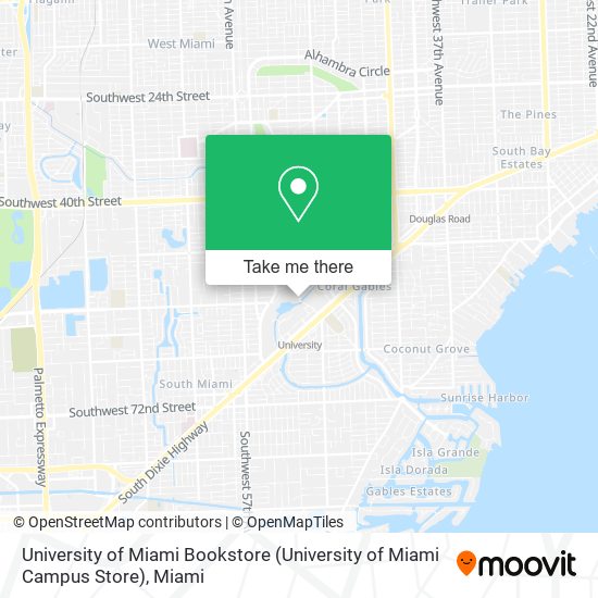 University of Miami Bookstore (University of Miami Campus Store) map