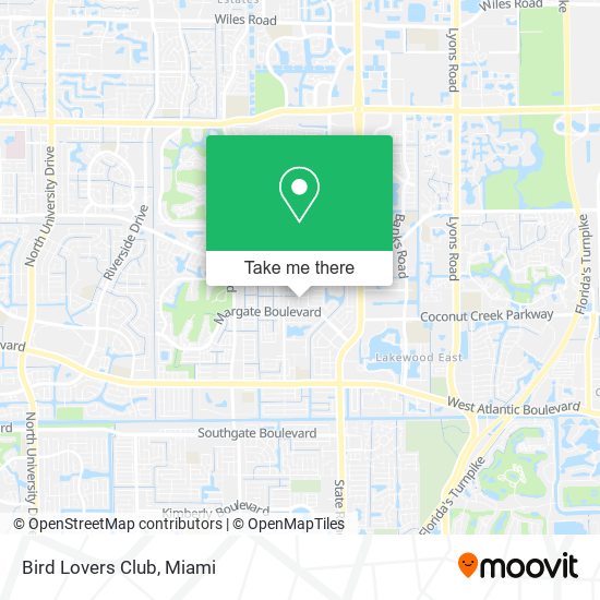 Bird Lovers Club map