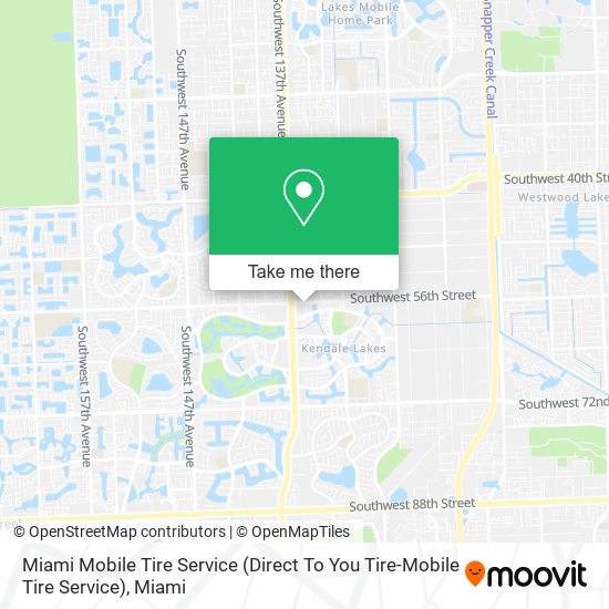 Mapa de Miami Mobile Tire Service (Direct To You Tire-Mobile Tire Service)