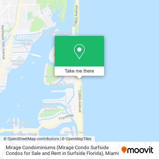 Mapa de Mirage Condominiums (Mirage Condo Surfside Condos for Sale and Rent in Surfside Florida)