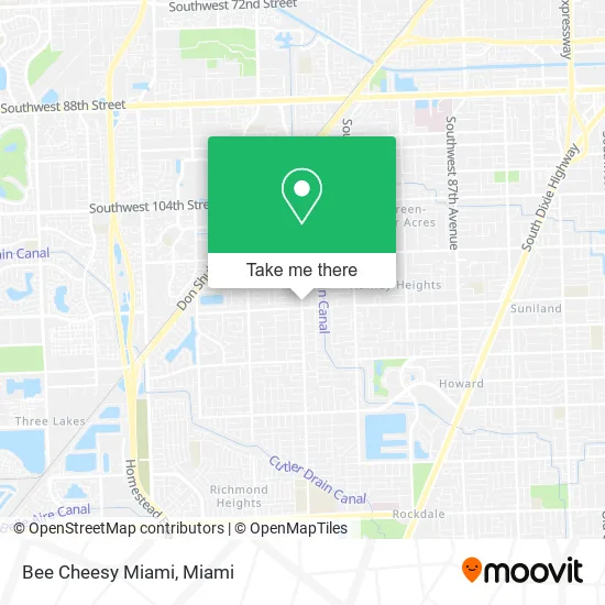 Bee Cheesy Miami map