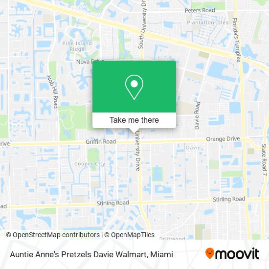 Auntie Anne's Pretzels Davie Walmart map