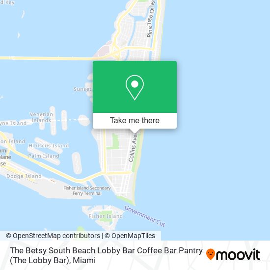 Mapa de The Betsy South Beach Lobby Bar Coffee Bar Pantry (The Lobby Bar)