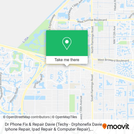 Mapa de Dr Phone Fix & Repair Davie (Techy - Drphonefix Davie Iphone Repair, Ipad Repair & Computer Repair)