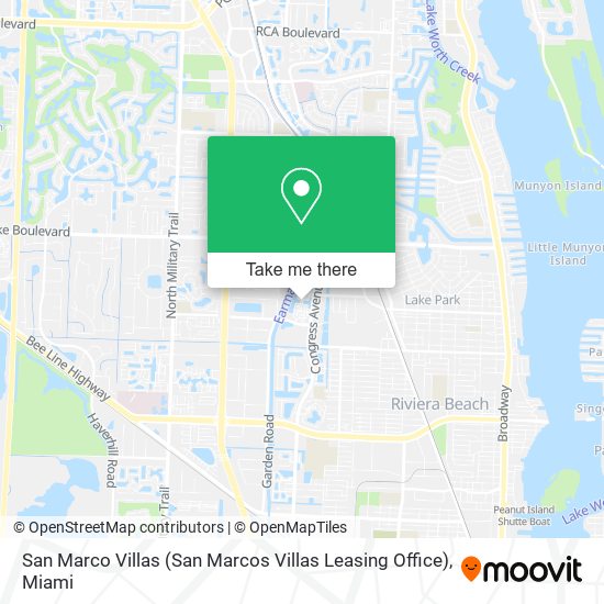 Mapa de San Marco Villas (San Marcos Villas Leasing Office)