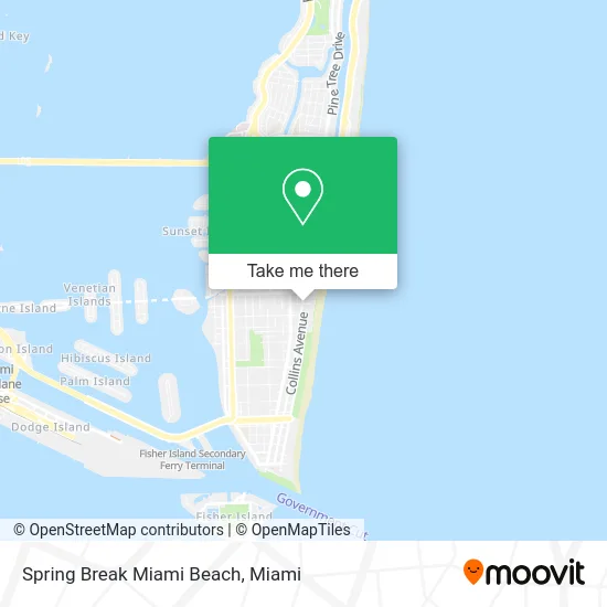 Spring Break Miami Beach map