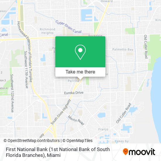 Mapa de First National Bank (1st National Bank of South Florida Branches)