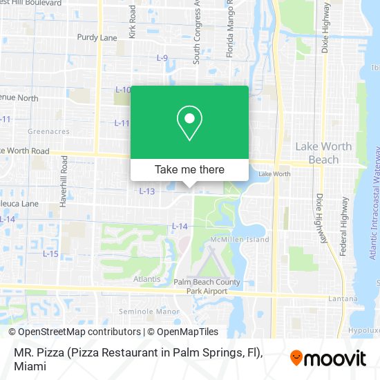 MR. Pizza (Pizza Restaurant in Palm Springs, Fl) map