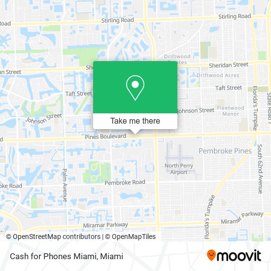 Mapa de Cash for Phones Miami