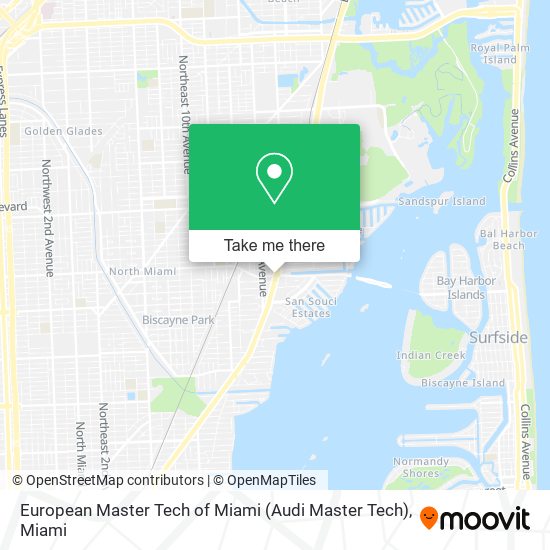 Mapa de European Master Tech of Miami (Audi Master Tech)