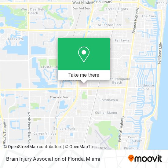 Brain Injury Association of Florida map