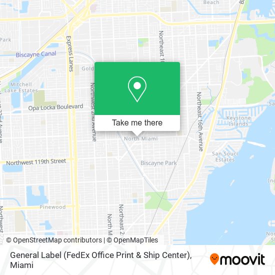 General Label (FedEx Office Print & Ship Center) map