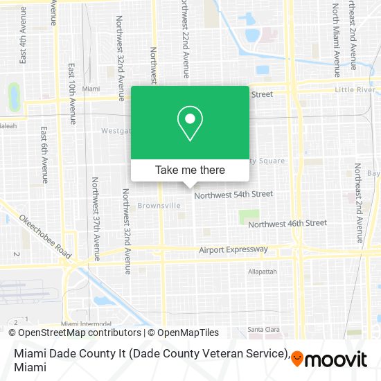 Mapa de Miami Dade County It (Dade County Veteran Service)