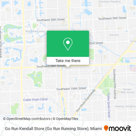 Go Run Kendall Store map