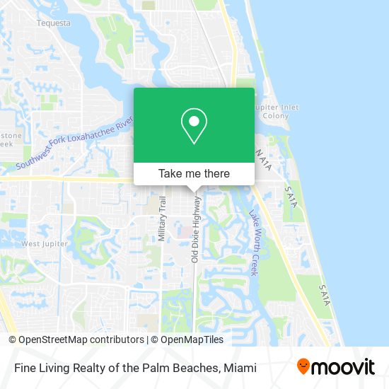 Mapa de Fine Living Realty of the Palm Beaches
