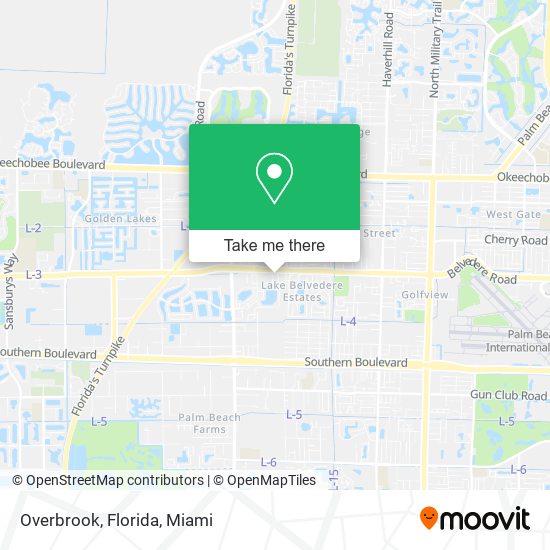 Overbrook, Florida map